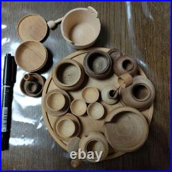 Miniature Tea Ceremony Teaware Set Wooden 11