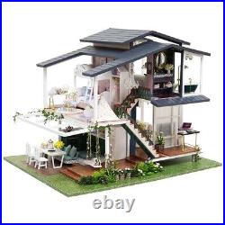 Monet Garden Doll House DIY Wooden Model Assemble Kit Villa Miniature Toys Gifts