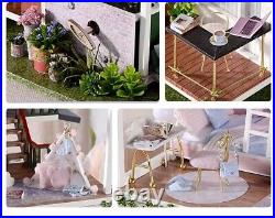 Monet Garden Doll House DIY Wooden Model Assemble Kit Villa Miniature Toys Gifts