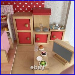 Mother Garden Usamomo Doll House & Furniture Set Strawberry Wooden Japan