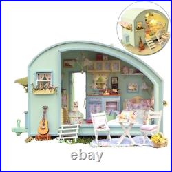 NNEOBA Doll House Wooden Doll Houses Miniature Dollhouse Furniture Kit Toys for
