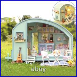 NNEOBA Doll House Wooden Doll Houses Miniature Dollhouse Furniture Kit Toys for