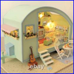 NNEOBA Doll House Wooden Doll Houses Miniature Dollhouse Furniture Kit Toys for