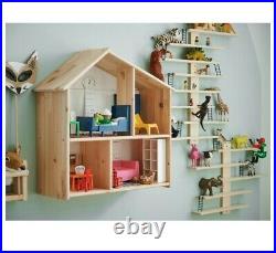New FLISAT Wooden Toy Doll Play house/wall shelf Brand IKEA