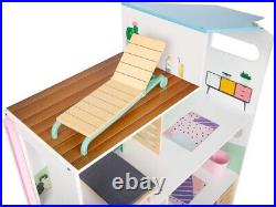 New Large Kids Wooden Doll Mansion Large Wooden Dolls House W104.5 x H29.8 xD130