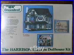 New Vintage The Harrison Wooden Dollhouse Kit 1979 Greenleaf #8006