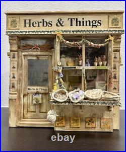 Nostalgic 3D Hinged Shop, Traditional Herb Shop Handmade Nostalgic 3D Hinged Shop, Traditional Herb Shop Handmade
