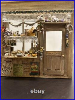 Nostalgic 3D Hinged Shop, Traditional Herb Shop Handmade Nostalgic 3D Hinged Shop, Traditional Herb Shop Handmade