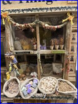 Nostalgic 3D Hinged Shop, Traditional Herb Shop Handmade Nostalgic 3D Hinged Shop, Traditional Herb Shop Handmade