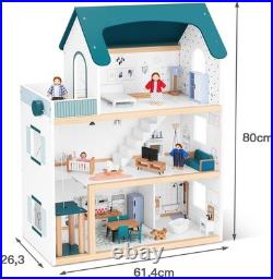 OOOK Wooden Dollhouse with Liftable Elevator, Modern Doll House for Kids Toddle OOOK Wooden Dollhouse with Liftable Elevator, Modern Doll House for Kids Toddle