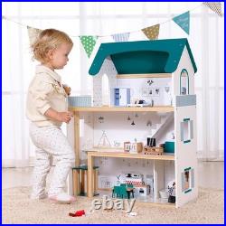OOOK Wooden Dollhouse with Liftable Elevator, Modern Doll House for Kids Toddle OOOK Wooden Dollhouse with Liftable Elevator, Modern Doll House for Kids Toddle
