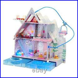 O. M. G. Winter Chill Cabin Wooden Doll House with 95+ Surprises, Hot Tub and Rea