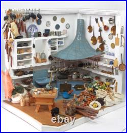 Old DOLLS HOUSE doll's kitchen SMOKER KITCHEN extensive accessories Bodo Hennig Old DOLLS HOUSE doll's kitchen SMOKER KITCHEN extensive accessories Bodo Hennig