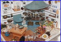 Old DOLLS HOUSE doll's kitchen SMOKER KITCHEN extensive accessories Bodo Hennig Old DOLLS HOUSE doll's kitchen SMOKER KITCHEN extensive accessories Bodo Hennig