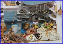 Old DOLLS HOUSE doll's kitchen SMOKER KITCHEN extensive accessories Bodo Hennig Old DOLLS HOUSE doll's kitchen SMOKER KITCHEN extensive accessories Bodo Hennig