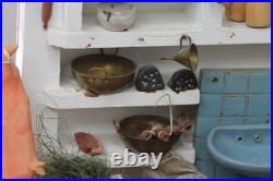 Old DOLLS HOUSE doll's kitchen SMOKER KITCHEN extensive accessories Bodo Hennig Old DOLLS HOUSE doll's kitchen SMOKER KITCHEN extensive accessories Bodo Hennig