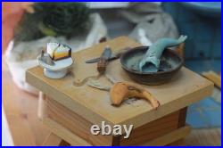 Old DOLLS HOUSE doll's kitchen SMOKER KITCHEN extensive accessories Bodo Hennig Old DOLLS HOUSE doll's kitchen SMOKER KITCHEN extensive accessories Bodo Hennig