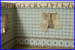 Old dollhouse housing doll's kitchen Wilhelminian period 1900 dollhouse 56 x 42 cm dwarfs