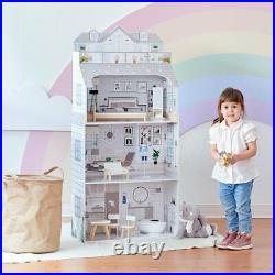 Oliva's Little World Dolls House Wooden Doll House with 8 Accessories TD-11683D