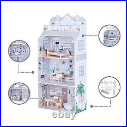 Olivia's Little World Deluxe Penthouse Dolls House Wooden Doll House Purple