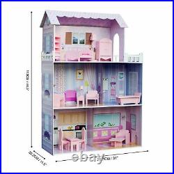 Olivia's Little World Dolls House Wooden Doll House with 13 Accessories