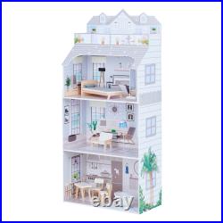 Olivia's Little World Dolls House Wooden Doll House with 8 Accessories TD-11683D