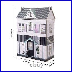Olivia's Little World Kids Wooden Doll House 3 Floors & 13 Accessories TD-13632A