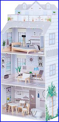 Olivia's Little World Wooden Doll House with Furniture and Accessories Included