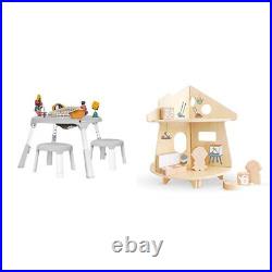 Oribel Portaplay Activity Centre and stools Plus House of Fun Wooden Dolls Grey