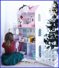 Our largest wooden doll-house XXL up to 123 cm LED backlight Our largest wooden doll-house XXL up to 123 cm LED backlight