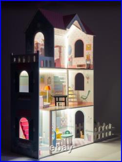 Our largest wooden doll-house XXL up to 123 cm LED backlight Our largest wooden doll-house XXL up to 123 cm LED backlight