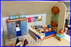 PINTOY complete wooden dolls house furnished decorated bespoke Christmas VGC