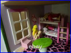 PINTOY complete wooden dolls house furnished decorated bespoke Christmas VGC