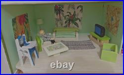 PINTOY complete wooden dolls house furnished decorated bespoke Christmas VGC