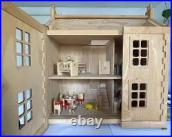 PLAN TOYS Wooden Doll's House (incl furnature, dolls etc)