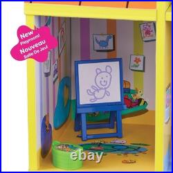 Peppa Pig and Baby Evie Wooden Play House 3 Level 9 Room Set With Accessories