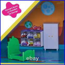 Peppa Pig and Baby Evie Wooden Play House 3 Level 9 Room Set With Accessories