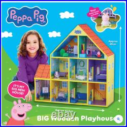 Peppa Pig and Baby Evie Wooden Play House Christmas Gift Doll Home Playset Toys