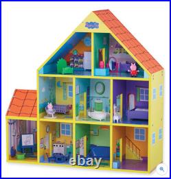 Peppa Pig and Baby Evie Wooden Play House Christmas Gift Doll Home Playset Toys