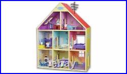 Peppa's Wooden Playhouse Peppa Pig Doll House & Wooden Figures Xmas Birthday Toy