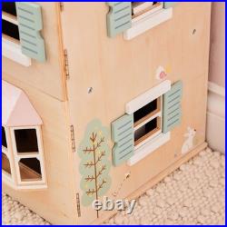 Personalised Ultimate Colourful Wooden Beige Doll's House Gift for Girls