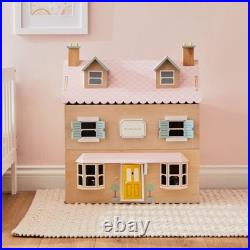 Personalised Ultimate Colourful Wooden Beige Doll's House Gift for Girls