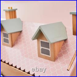 Personalised Ultimate Colourful Wooden Beige Doll's House Gift for Girls