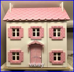 Pink and white Le Toy Van Wooden Dolls House original early 2000s Sophie's House