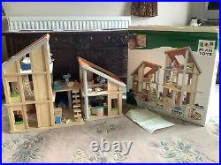Plan Toys Chalet Style Wooden Dolls House Excellent Condition + Original Box