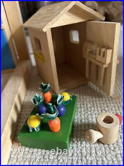 Plan Toys Wooden Dolls House Furniture Shed Stairs All Included