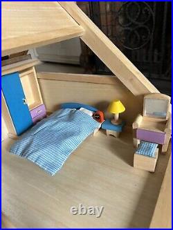 Plan Toys Wooden Dolls House Furniture Shed Stairs All Included