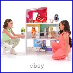 Rainbow High Townhouse 3 Storey Wooden Dollhouse Rainbow High Townhouse 3 Storey Wooden Dollhouse