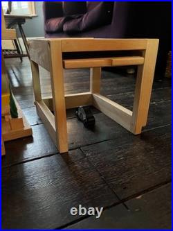 Rare Battat 112 Wooden Dolls House + Furniture, Greenhouse, Garage & Car