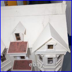 Rare Len Lewis Handmade Wooden Doll's House 4 Floors Unfinished Project